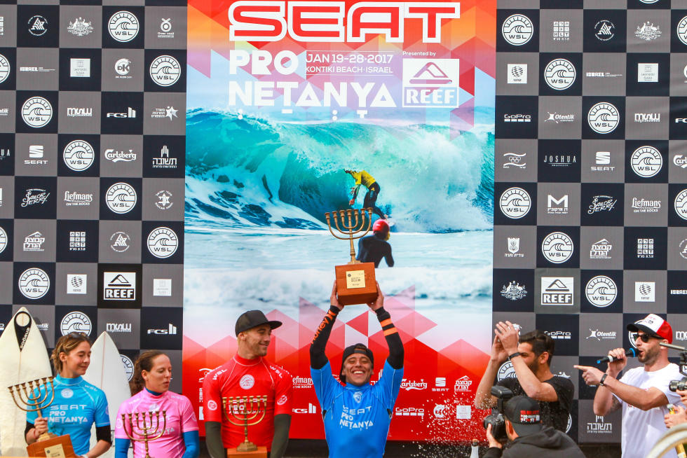 Jorgann sur le Podium finale Seat Pro Netanya